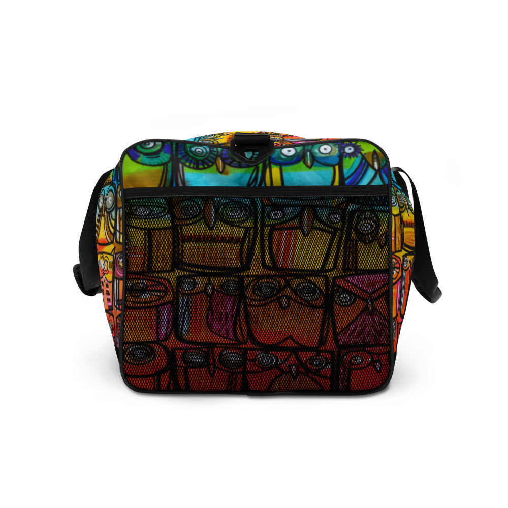 A Parliament of Rainbow Owls - Lebo Duffle Bag